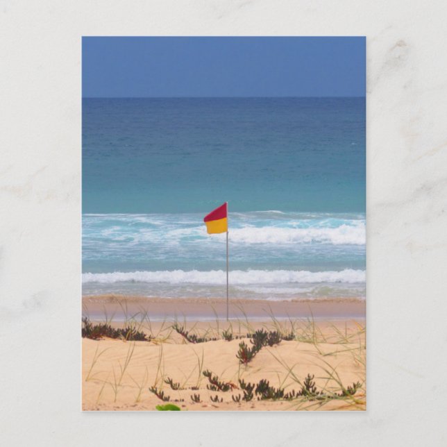 Red and Yellow Flag Layers Postcard (Front)