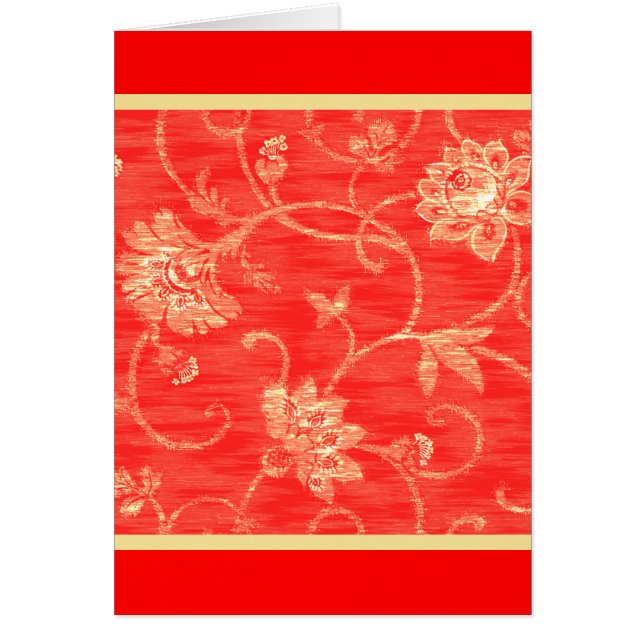 Red and Yellow Flower Flourish Design (Front)