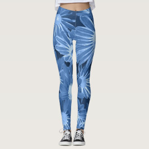 Red and Yellow Flowers 3 Leggings