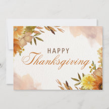 Red and Yellow Happy Thanksgiving