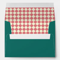 Red and Yellow Harlequin Pattern Diamond Checkers