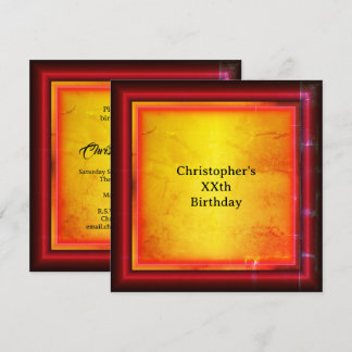 Red and yellow invitation
