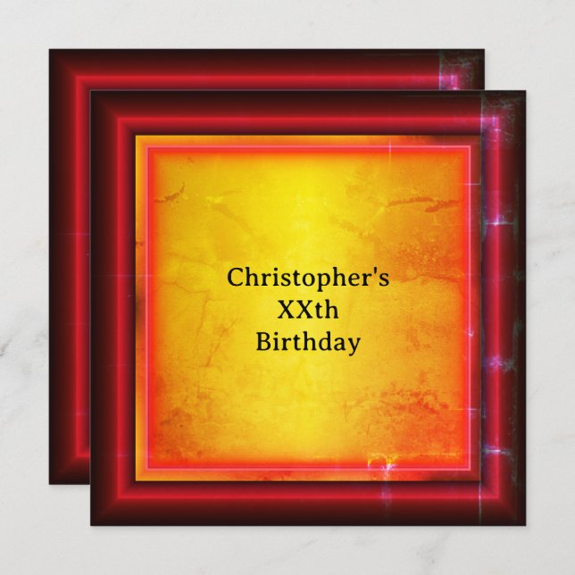 Red and yellow invitation (Front/Back)