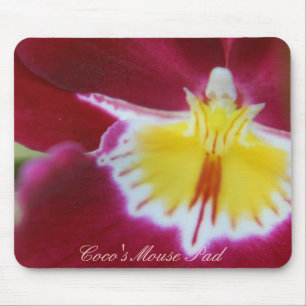 Red and Yellow Orchid Mouse Pad