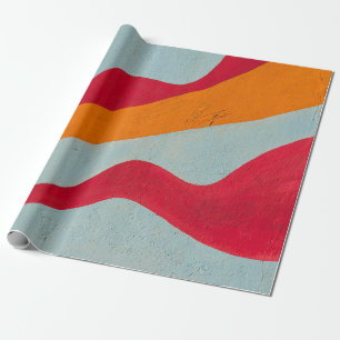 Red and yellow painted wall wrapping paper