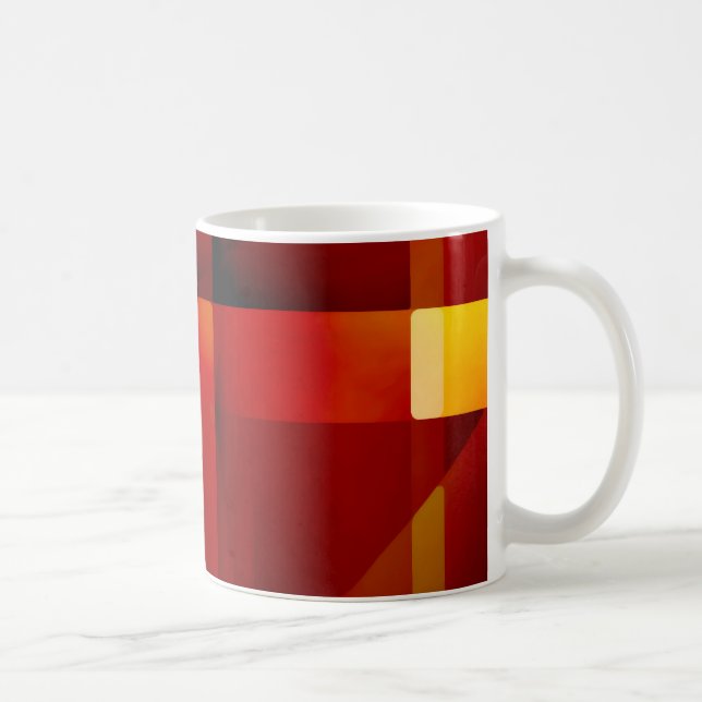 Red and yellow pattern coffee mug (Right)