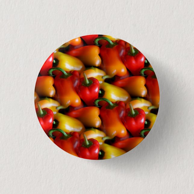 Red and Yellow Peppers 3 Cm Round Badge (Front)