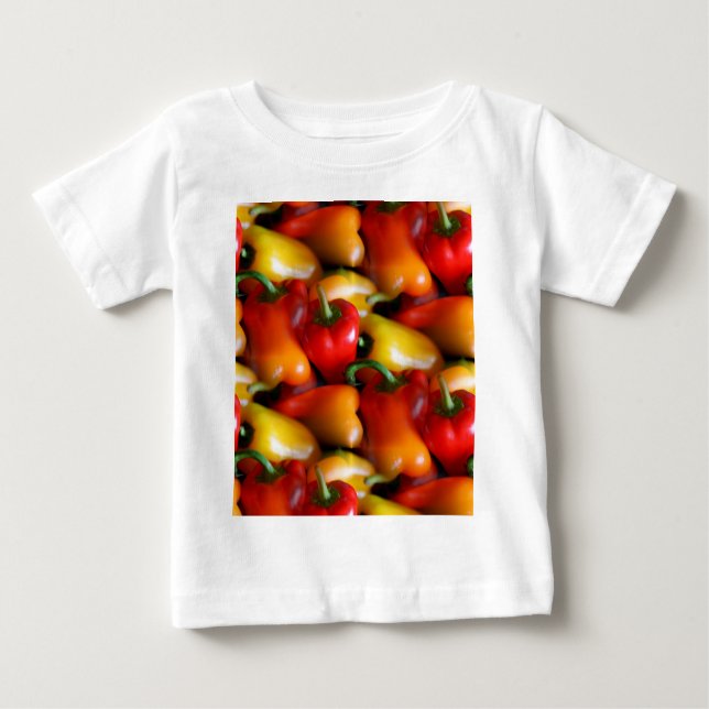 Red and Yellow Peppers Baby T-Shirt (Front)