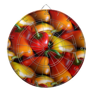 Red and Yellow Peppers Dartboard