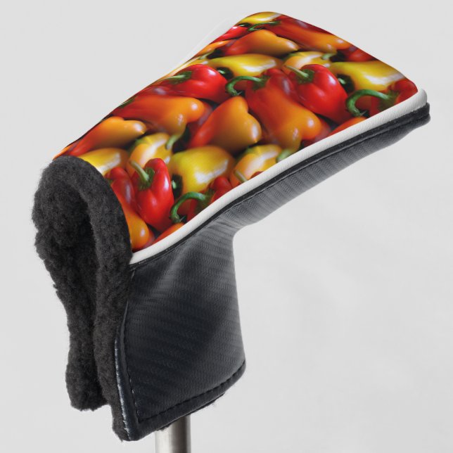 Red and Yellow Peppers Golf Head Cover (3/4 Front)