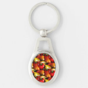 Red and Yellow Peppers  Key Ring