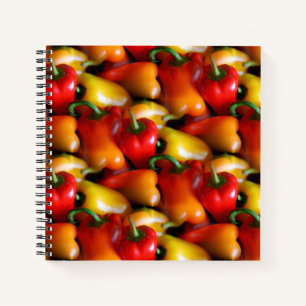 Red and Yellow Peppers Notebook