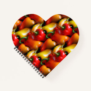 Red and Yellow Peppers Notebook