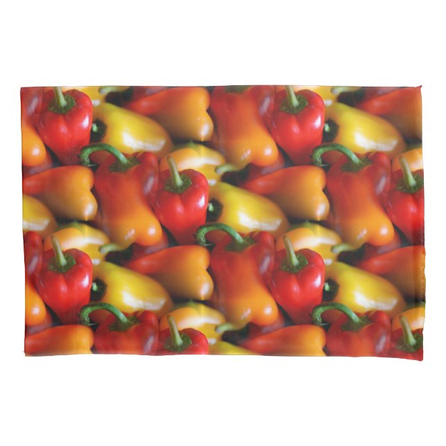 Red and Yellow Peppers Pillowcase (Front)