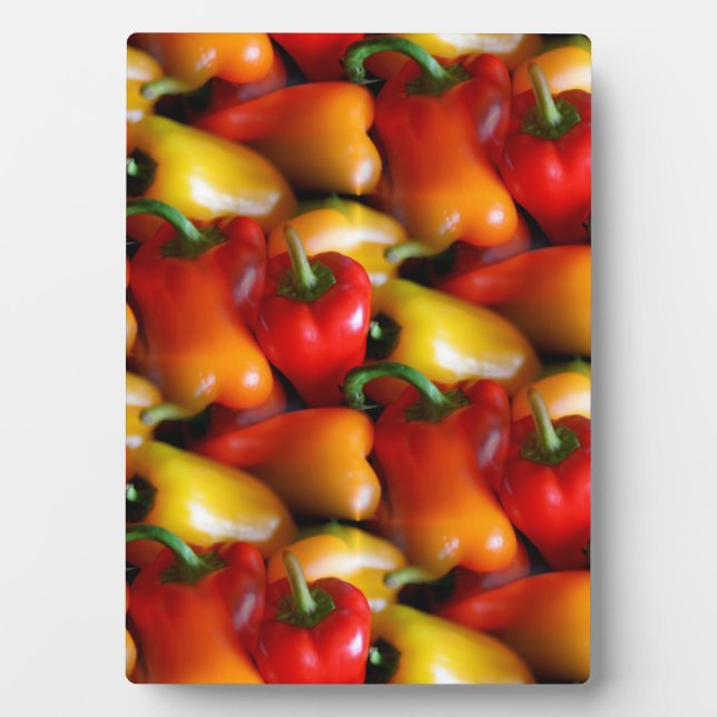 Red and Yellow Peppers Plaque (Front)