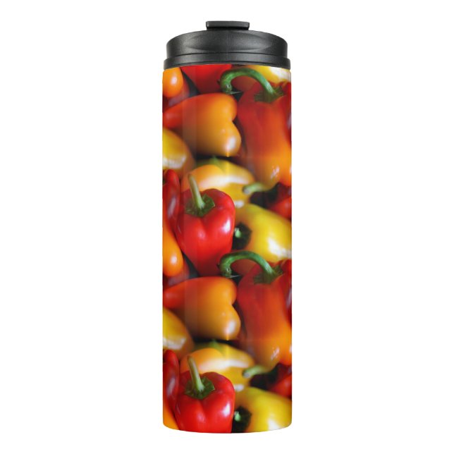 Red and Yellow Peppers Thermal Tumbler (Front)