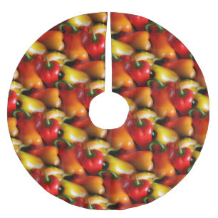 Red and Yellow Peppers Tree Skirt