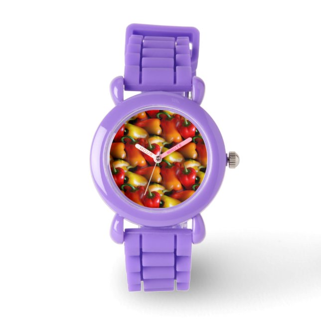 Red and Yellow Peppers Watch (Front)