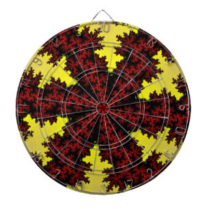 Red and Yellow Snowflake Dartboard
