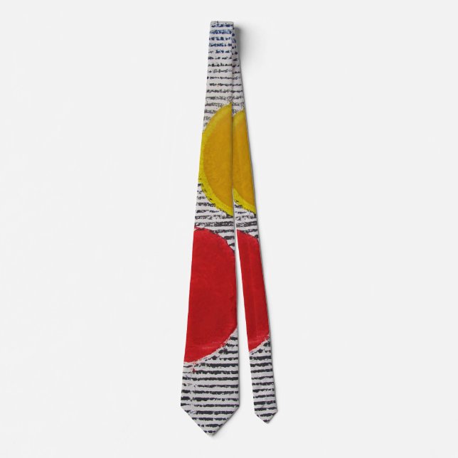 Red and Yellow Spot wear with caution Tie (Front)