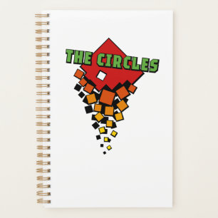 Red and Yellow Squares with Green the Circles Text Planner