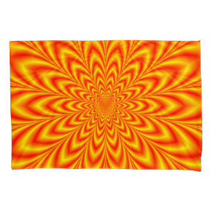 Red and Yellow Star Flower Pillowcase