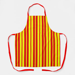 Red and Yellow Stripes Design  Apron