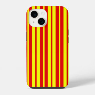 Red and Yellow Stripes Design iPhone 14 Case