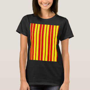 Red and Yellow Stripes Design T-Shirt
