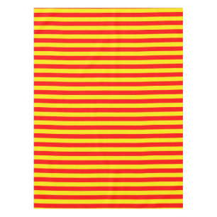 Red and Yellow Stripes Design Tablecloth