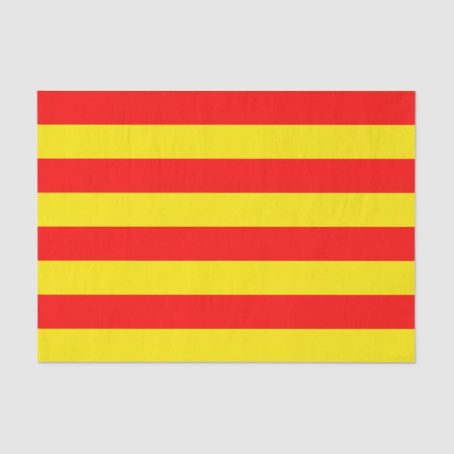 Red and Yellow Stripes Design Tissue Paper (Front)