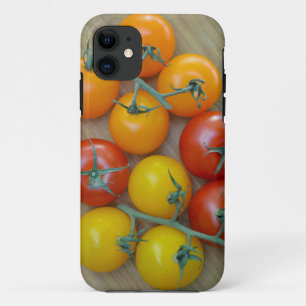 Red and yellow tomatoes print iPhone 11 case