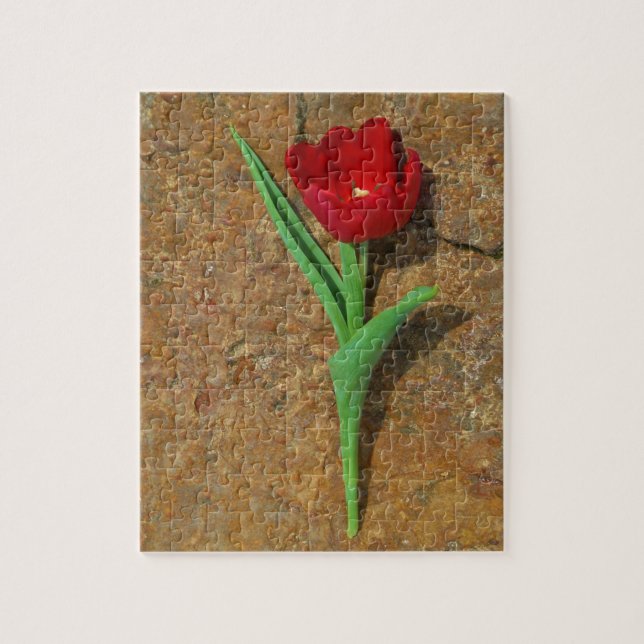 Red and Yellow Tulip Jigsaw Puzzle (Vertical)