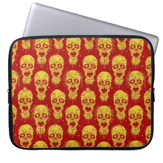 Red and Yellow Zombie Apocalypse Pattern Laptop Sleeve