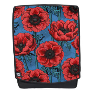 Red anemone garden backpack