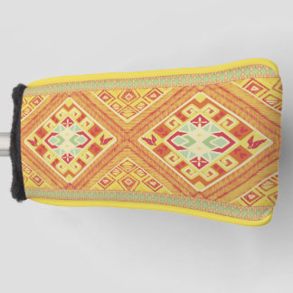 Red anf Yellow Feathers Golf Head Cover