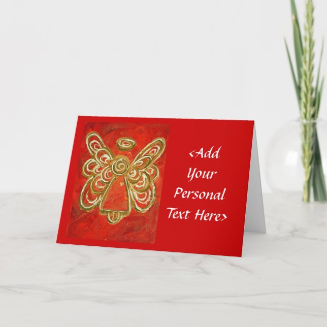 Red Angel Greeting Card or Notecards (Front)