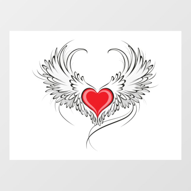 Red Angel Heart with wings (Sheet)