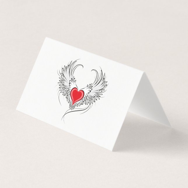 Red Angel Heart with wings (Front)