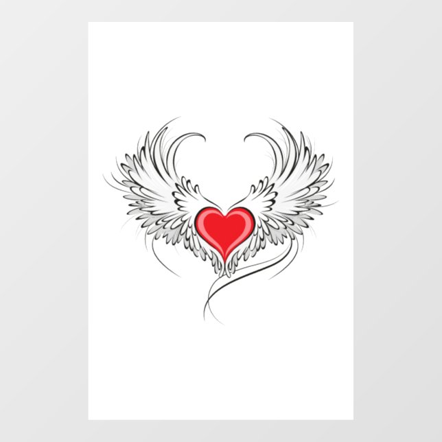 Red Angel Heart with wings (Sheet)