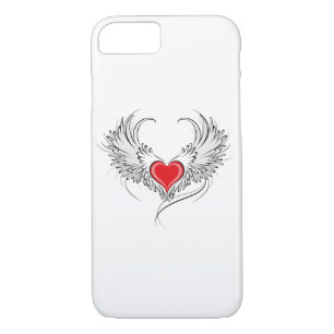 Red Angel Heart with wings iPhone 8/7 Case