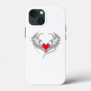 Red Angel Heart with wings iPhone 13 Mini Case