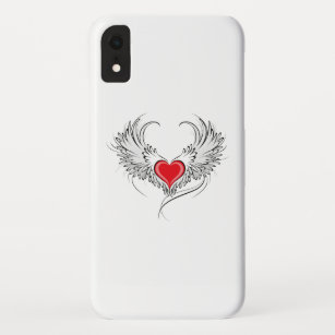 Red Angel Heart with wings Case-Mate iPhone Case