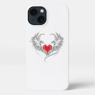 Red Angel Heart with wings iPhone 13 Case