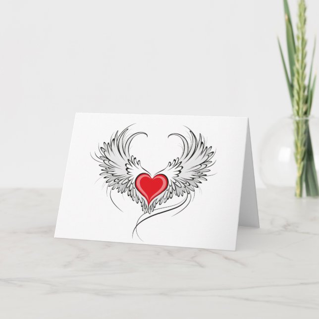 Red Angel Heart with wings Program (Front)