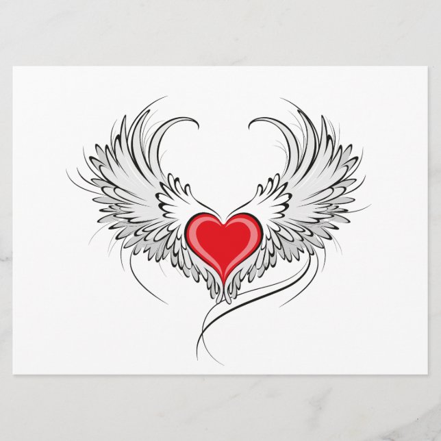 Red Angel Heart with wings Program (Front)