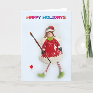 Red Angel Holiday Card