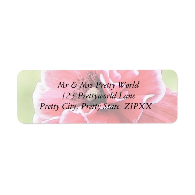 Red Angel's Choir Poppy Return Address Label (Front)