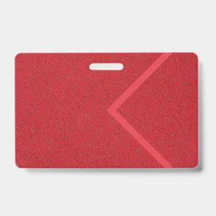 Red Angular Stripe Custom Badge Template ID Badge