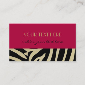 Red Animal Print Business Card